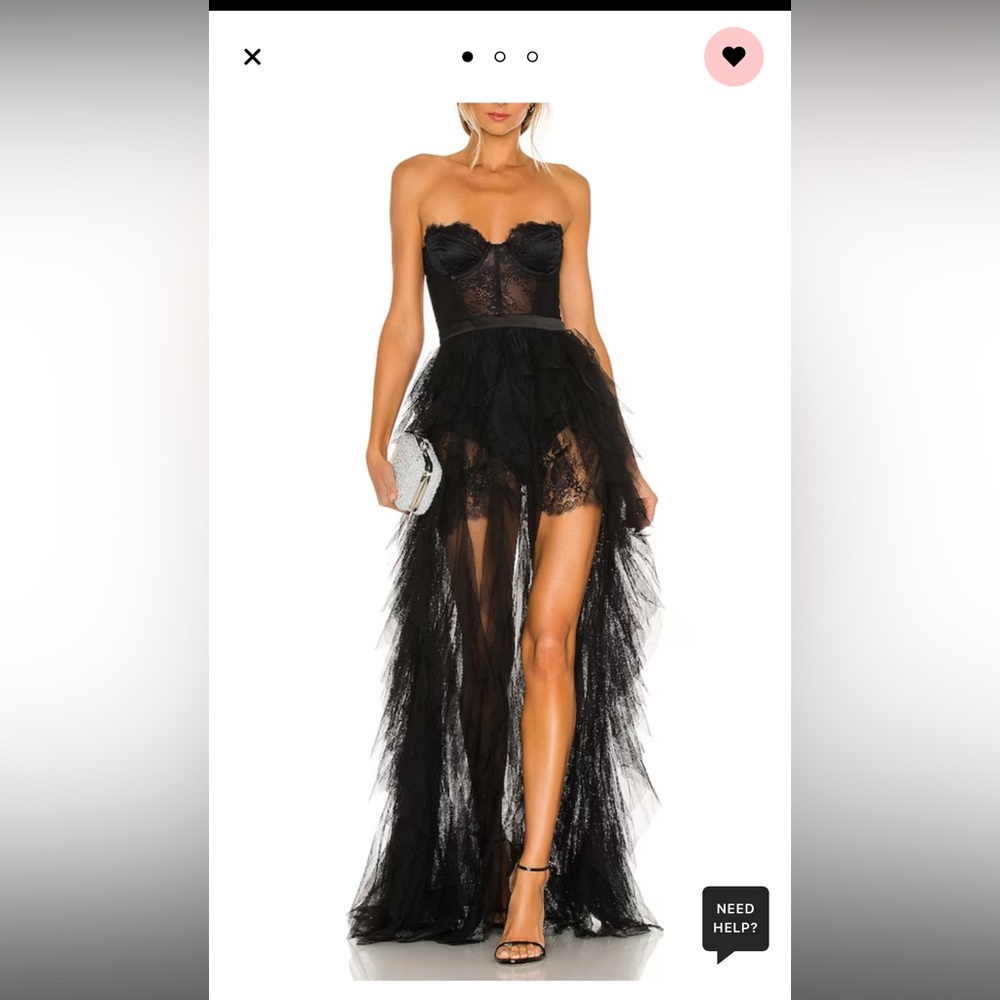 X REVOLVE Bustier Gown in Black For Love & Lemons